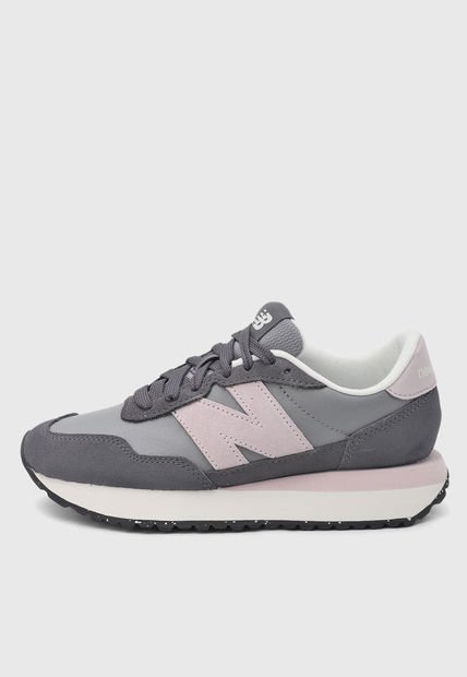 Tenis Lifestyle Negro-Gris-Rosa New Balance 237