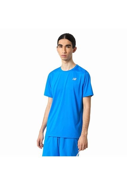 Camiseta New Balance Accelerate Para Hombre-Celeste