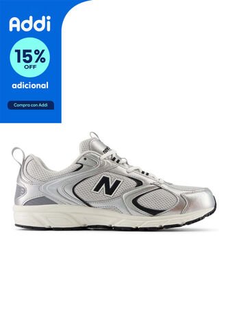 Tenis New Balance 408 Hombre-Plateado New Balance