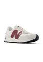 Tenis New Balance 327 Mujer-Blanco/Vino Tinto de New Balance