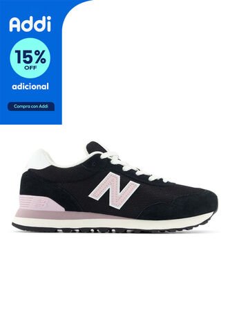 Tenis New Balance 515 Mujer-Negro/Rosa New Balance