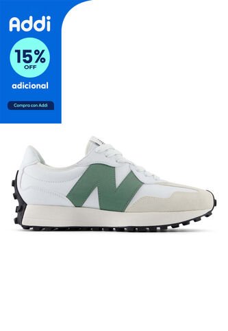 Tenis New Balance 327 Hombre-Blanco/Verde New Balance