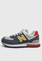 Tenis Lifestyle Azul-Gris-Amarillo New Balance 574 de New Balance