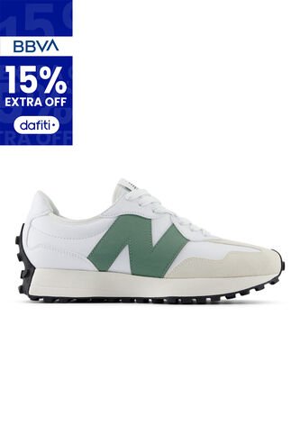 Tenis New Balance 327 Hombre-Blanco/Verde New Balance