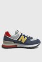 Tenis Lifestyle Azul-Gris-Amarillo New Balance 574 de New Balance