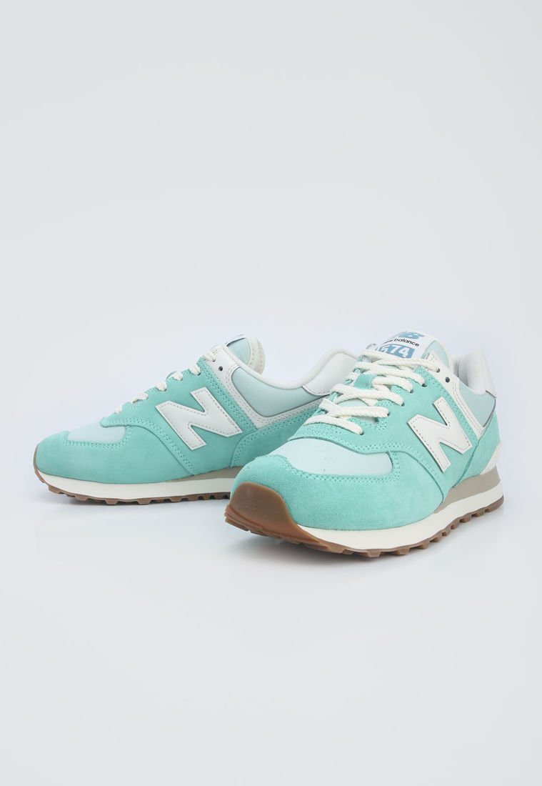 New balance 574 verde menta best sale