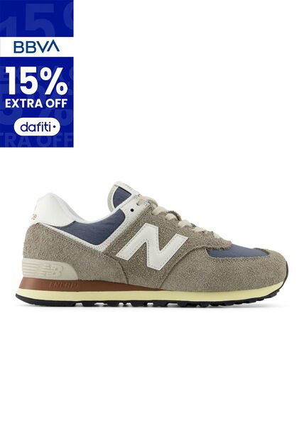Tenis New Balance 574 Hombre-Gris/Azul