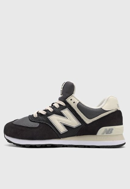 Tenis Lifestyle Negro-Marfil-Gris New Balance 574