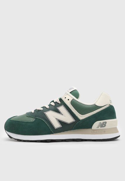 Tenis Lifestyle Verde Oscuro-Marfil-Beige New Balance 574