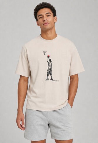 Camiseta new balance Hoops Player  Beige New Balance