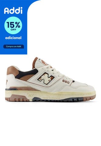 Tenis New Balance 550-Blanco/Café New Balance
