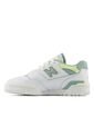 Tenis New Balance 550 Mujer-Blanco/Verde de New Balance