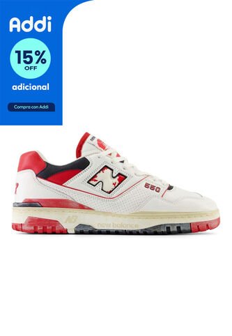 Tenis New Balance 550-Blanco/Rojo New Balance