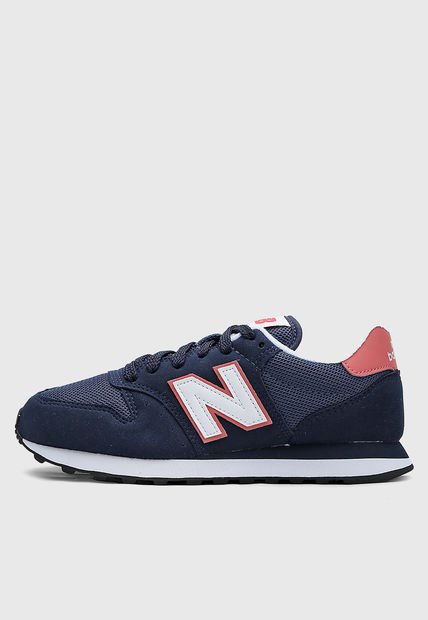 Tenis Lifestyle Azul Navy-Salmón-Negro New Balance 500 v2