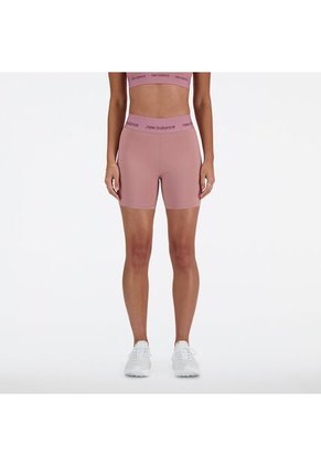 Pantaloneta New Balance Original Tiro Alto Rosa Para Mujer