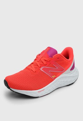 Tenis Running Coral Neón-Blanco-Violeta New Balance Fresh Foam Arishi