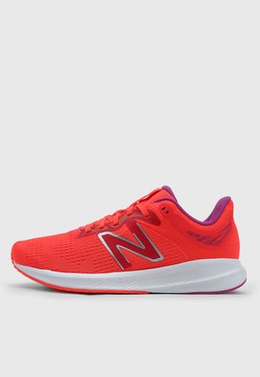 Tenis Running Naranja Neón-Violeta-Rojo New Balance DRFT