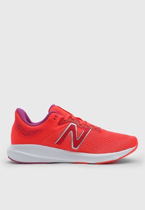 Tenis Running Naranja Neón-Violeta-Rojo New Balance DRFT