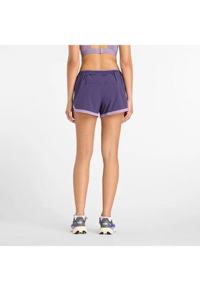 Pantaloneta New Balance Original Essential Morado Para Mujer