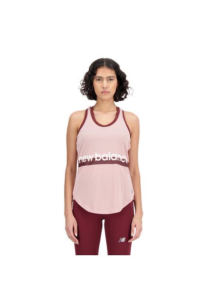 Camisa Deportiva New Balance Original Print Rosa Para Mujer