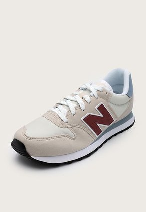 Tenis Lifestyle Beige-Nude-Borgoña New Balance 500