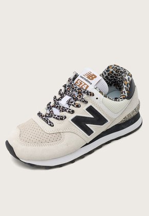 Tenis Lifestyle Beige-Blanco-Negro New Balance 574 v2