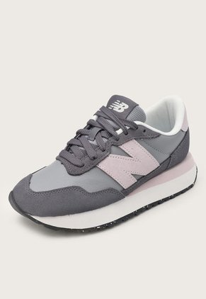 Tenis Lifestyle Negro-Gris-Rosa New Balance 237