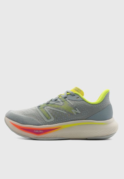 Tenis Running Gris-Blanco-Verde Neón new balance Rebel V3