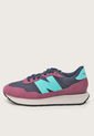 Tenis Lifestyle Borgoña-Turquesa-Navy New Balance 237 de New Balance