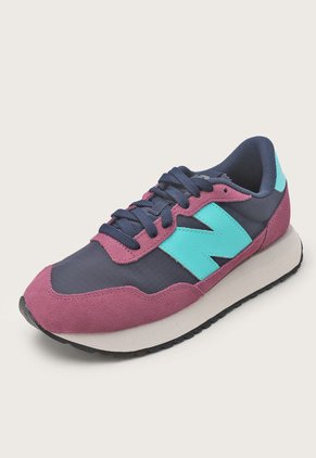 Tenis Lifestyle Borgoña-Turquesa-Navy New Balance 237