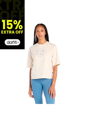 Camisa Deportiva New Balance Originales Graphics Beige Mujer New Balance