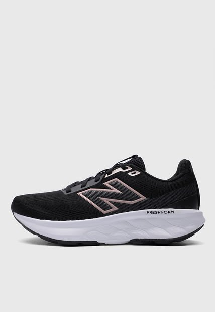 Tenis Running Negro-Blanco-Oro Rosa new balance 520