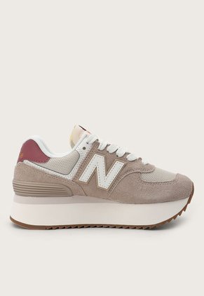Tenis Lifestyle Taupé-Marfil-Borgoña New Balance 574
