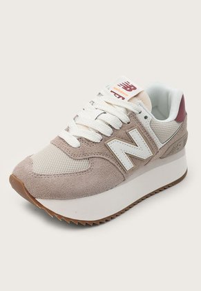 Tenis Lifestyle Taupé-Marfil-Borgoña New Balance 574
