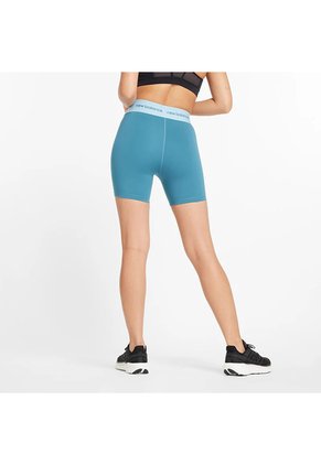 Pantaloneta New Balance Original Sleek High Rise5 Azul Mujer