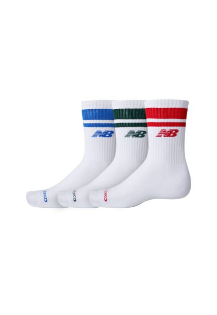 New Balance Medias Invisibles Para Hombre Everyday Stripe Midcalf 3 Pack New Balance