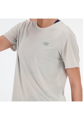 Camisa Deportiva New Balance Originales Athletics Gris Mujer