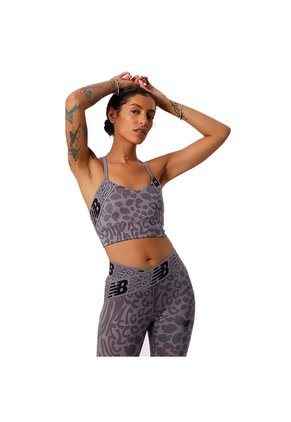 Tops New Balance Originales Sport Relentless Crop Lila Mujer
