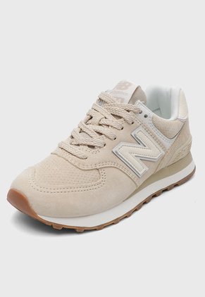 Tenis Lifestyle Beige-Blanco new balance 574