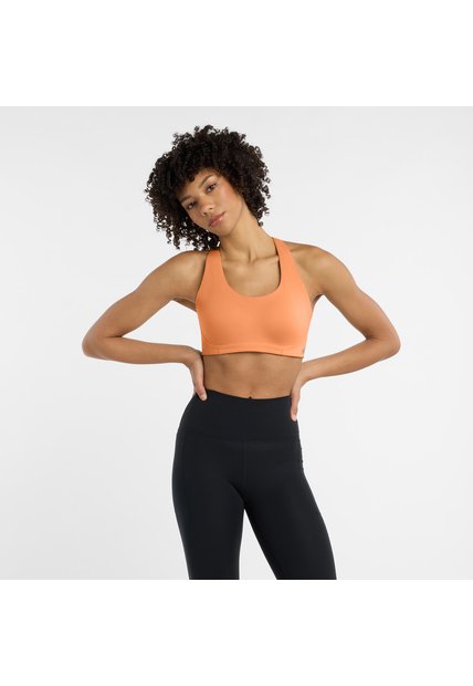 Top Deportivo New Balance Original RC Ess Naranja Para Mujer