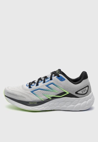Tenis Running Gris Claro-Azul-Verde New Balance Fresh Foam 680 v8 New Balance