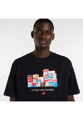 Camisa Deportiva NewBalance Original GraphBoxes Negro Hombre
