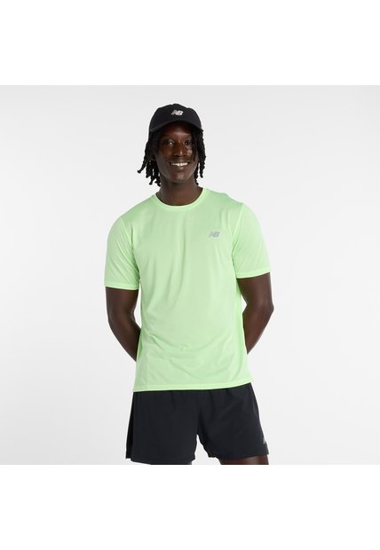 Camisa Deportiva New Balance RC Essentials Verde Para Hombre
