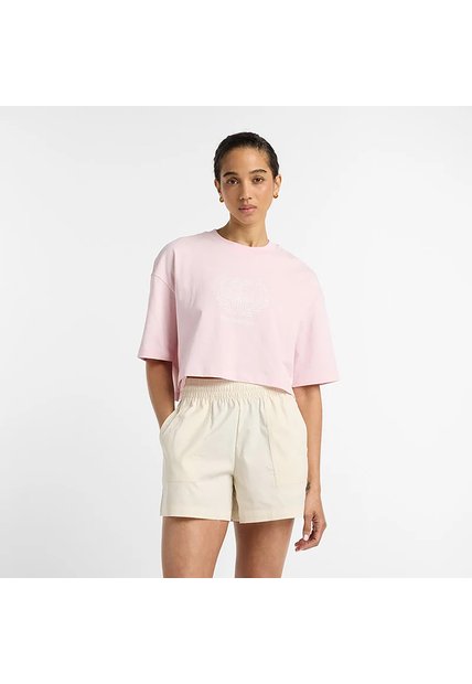 Camisa Deportiva New Balance Debut Sculpture Rosa Para Mujer