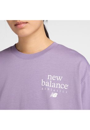 Camisa Deportiva New Balance LC Athletics Violeta Para Mujer