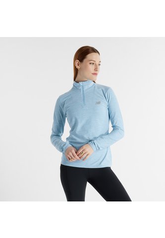 Buso New Balance Essentials Space Dye Quarter Zip Azul Mujer New Balance