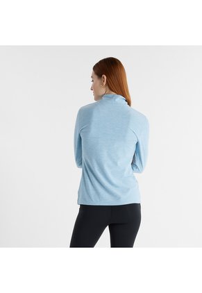 Buso New Balance Essentials Space Dye Quarter Zip Azul Mujer