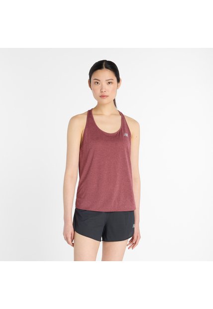 Camisas Deportivas New Balance Athletic Tank Rojo Para Mujer