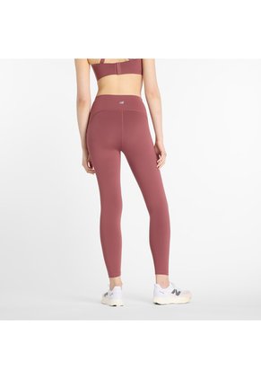 Leggings New Balance Originales Sleek Pocket Rise Rojo Mujer