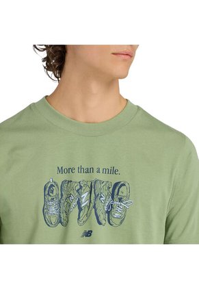 Camisa Deportiva New Balance Originals Graphics Verde Hombre